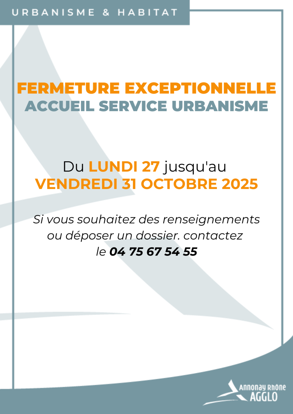 Fermeture exceptionnelle - Accueil Urbanisme.png
