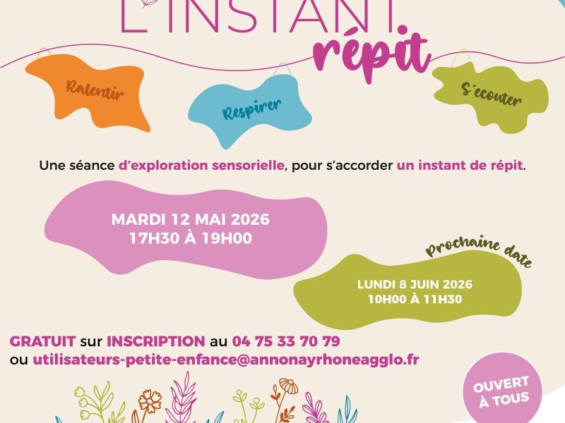 L’INSTANT RÉPIT : une pause de détente