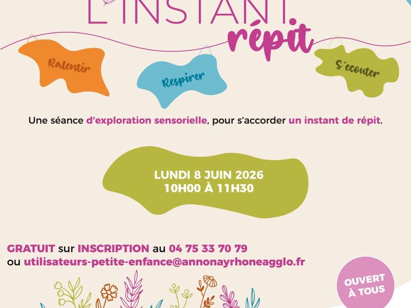 L’INSTANT RÉPIT : une pause de détente