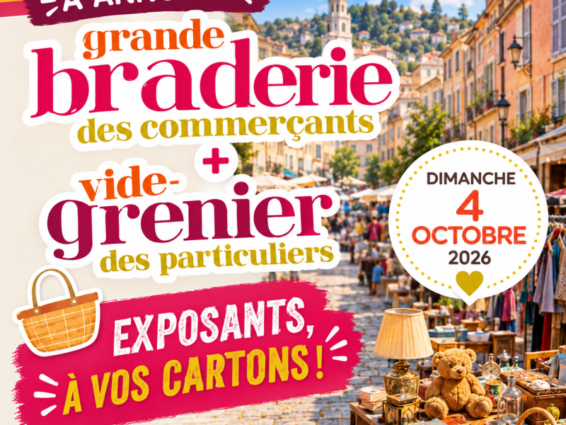 Grande braderie des commerçants et vide-grenier des particuliers