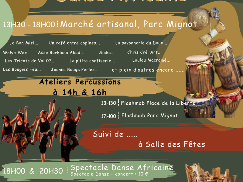 MARCHÉ ARTISANAL ET SPECTACLE DE DANSE AFRICAINE