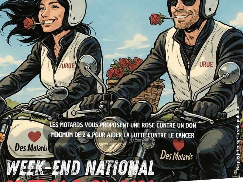 Une rose, un espoir - Le cœur des motards fait escale à Annonay !