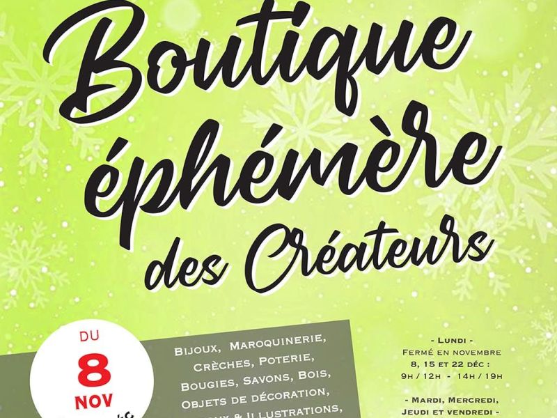 Boutique éphémère des créateurs - Créa'Arts