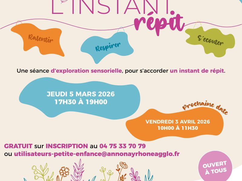 L’INSTANT RÉPIT : une pause de détente