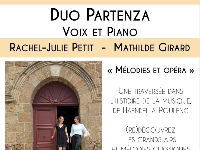 concert "voix et piano" avec le duo Partenza, au temple d'Annonay
