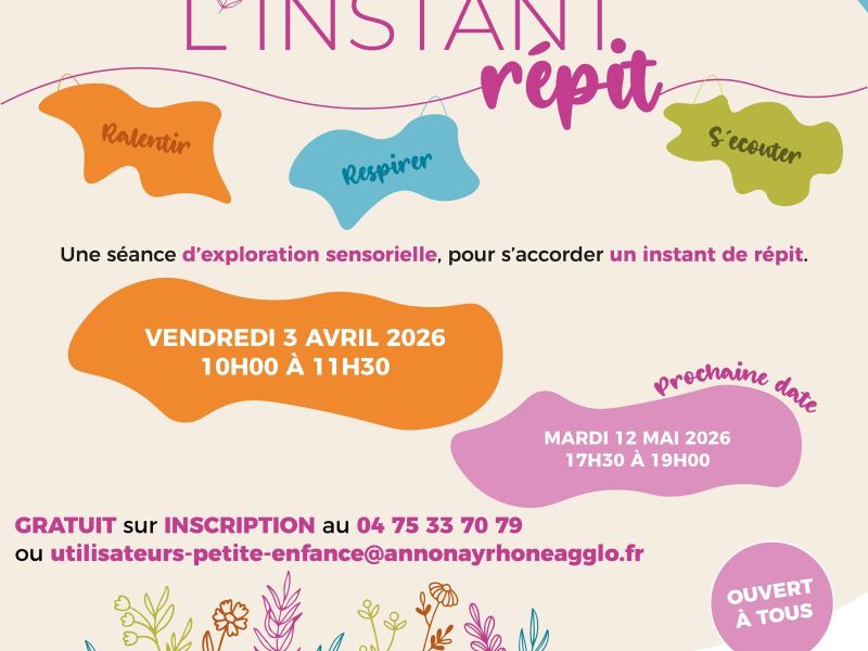 L’INSTANT RÉPIT : une pause de détente
